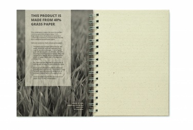 Logo trade advertising product photo of: A5 grass notebook 80 lined