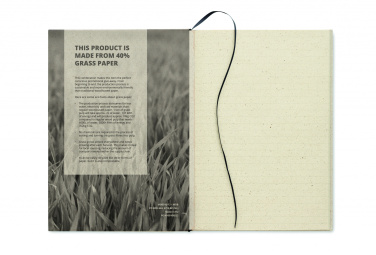 Logo trade promotional giveaways picture of: A5 grass notebook 80 lined