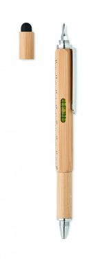Logo trade promotional item photo of: Spirit level pen in bamboo