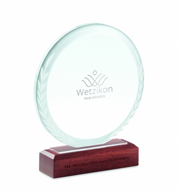 Logo trade promotional merchandise image of: Round award plaque