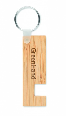 Logotrade business gift image of: Bamboo stand and key ring Savonlinna