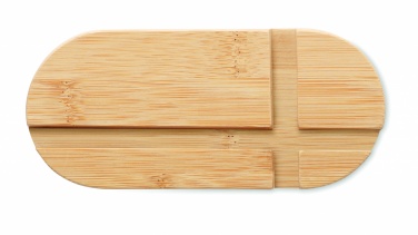Logo trade business gift photo of: Bamboo tablet/smartphone stand