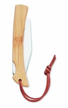 Logotrade promotional items photo of: Foldable knife in bamboo