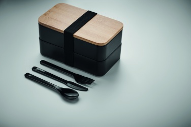 Logo trade promotional items picture of: Lunch box in PP and bamboo lid