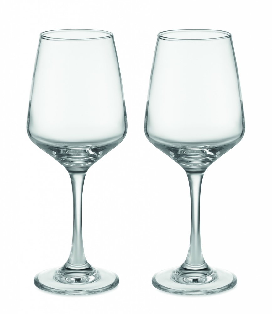 Logo trade promotional merchandise image of: Set of 2 wine glasses