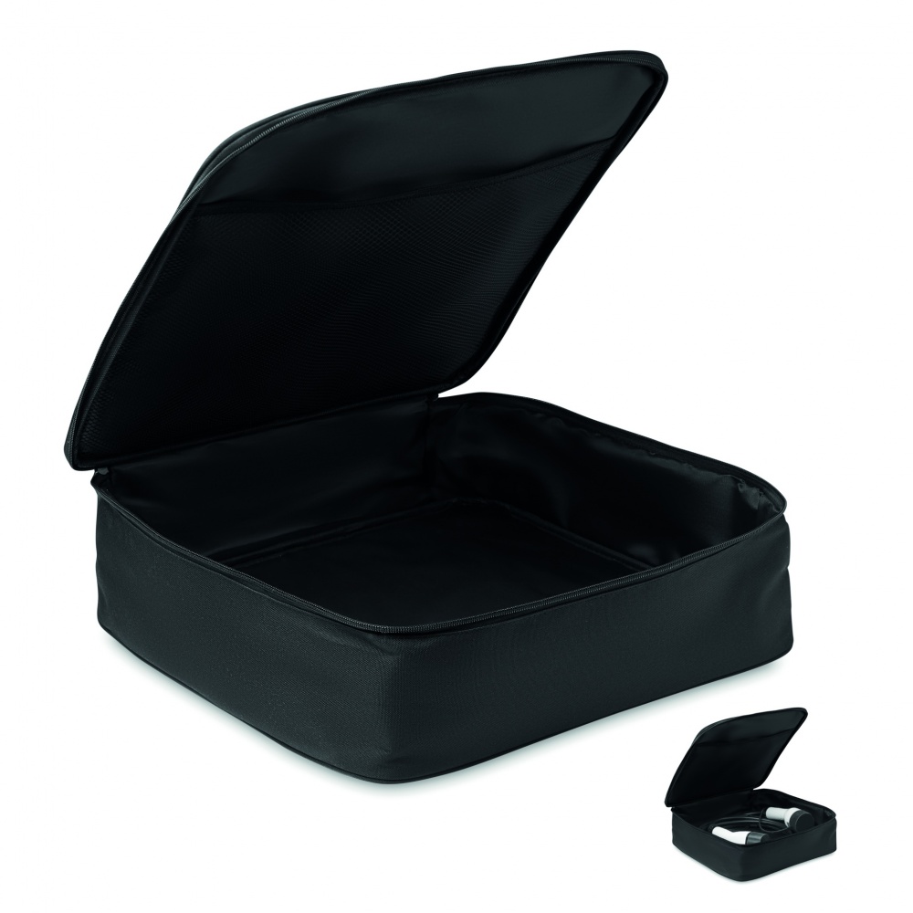 Logo trade promotional gift photo of: 600D RPET cable car bag