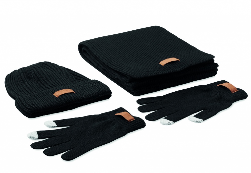 Logo trade corporate gifts picture of: Set of 3 RPET winter pieces