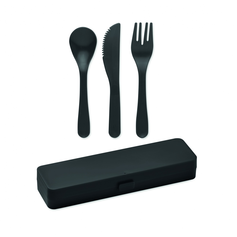 Logotrade corporate gift image of: Cutlery set recycled PP