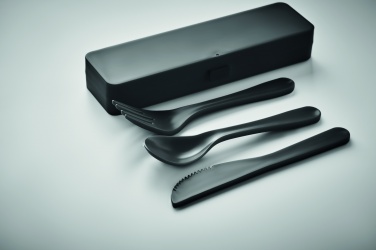 Logo trade corporate gift photo of: Cutlery set recycled PP