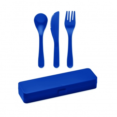 Logo trade promotional merchandise picture of: Cutlery set recycled PP
