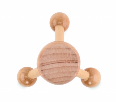 Logo trade promotional merchandise picture of: Hand held massager in wood