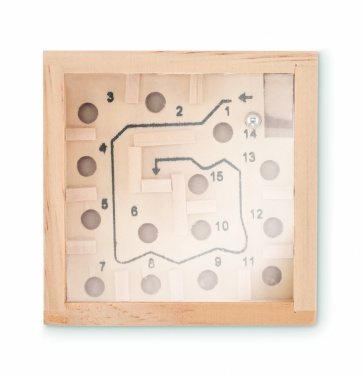 Logotrade promotional product picture of: Pine wooden labyrinth game