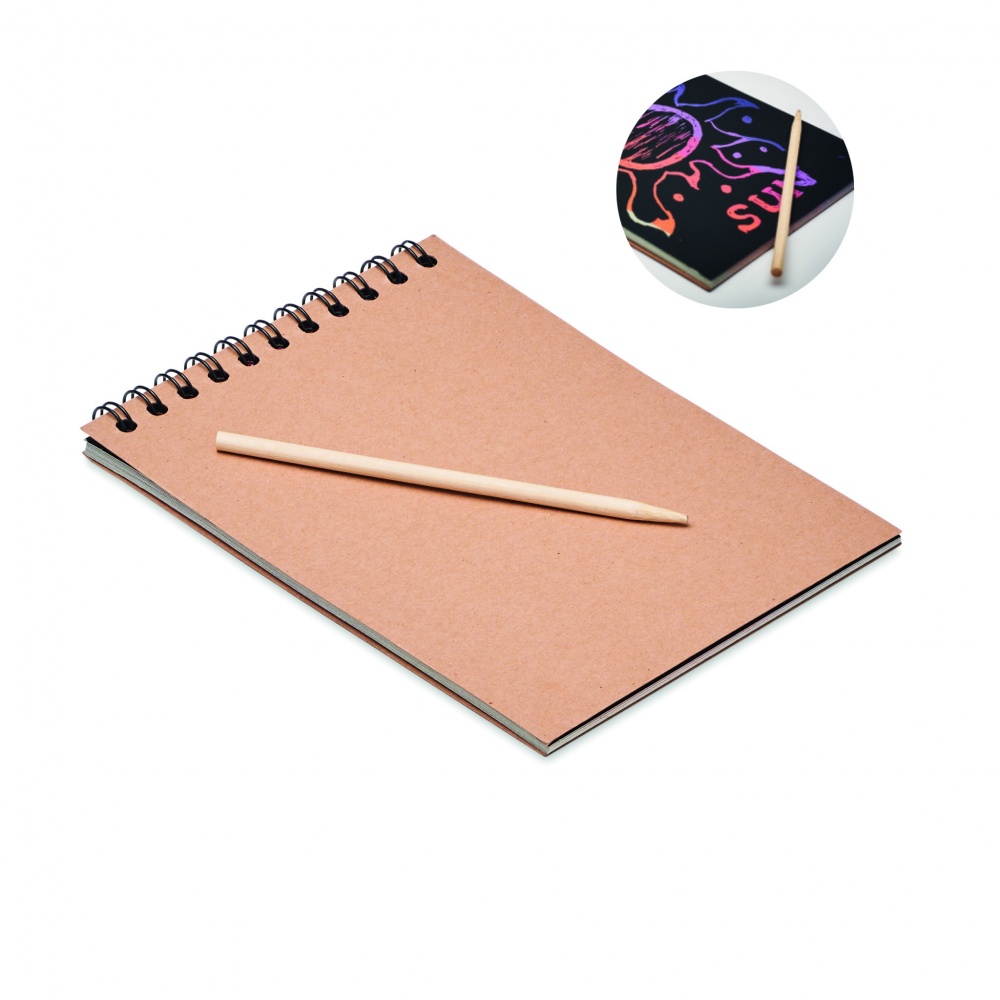 Logo trade promotional item photo of: Scratching paper notebook