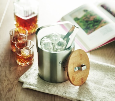 Logo trade promotional giveaways image of: Double walled 1.2L Ice bucket