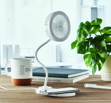 Logotrade promotional merchandise photo of: Desktop charger fan with light