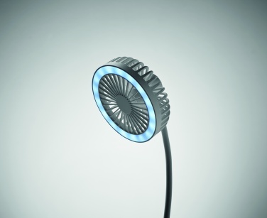 Logo trade corporate gifts picture of: Desktop charger fan with light