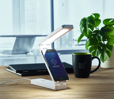 Logo trade promotional item photo of: Lamp and wireless charger 10W