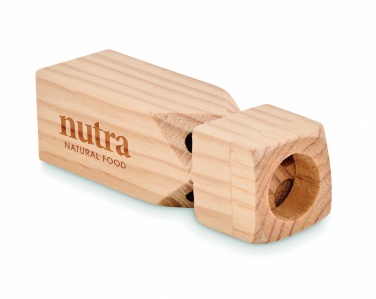 Logo trade business gift photo of: Wooden train whistle