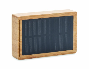 Logo trade advertising product photo of: Solar bamboo wireless speaker