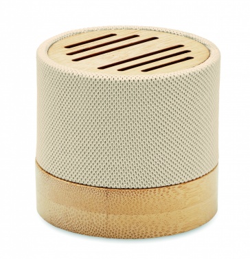 Logotrade business gift image of: Bamboo RPET wireless speaker
