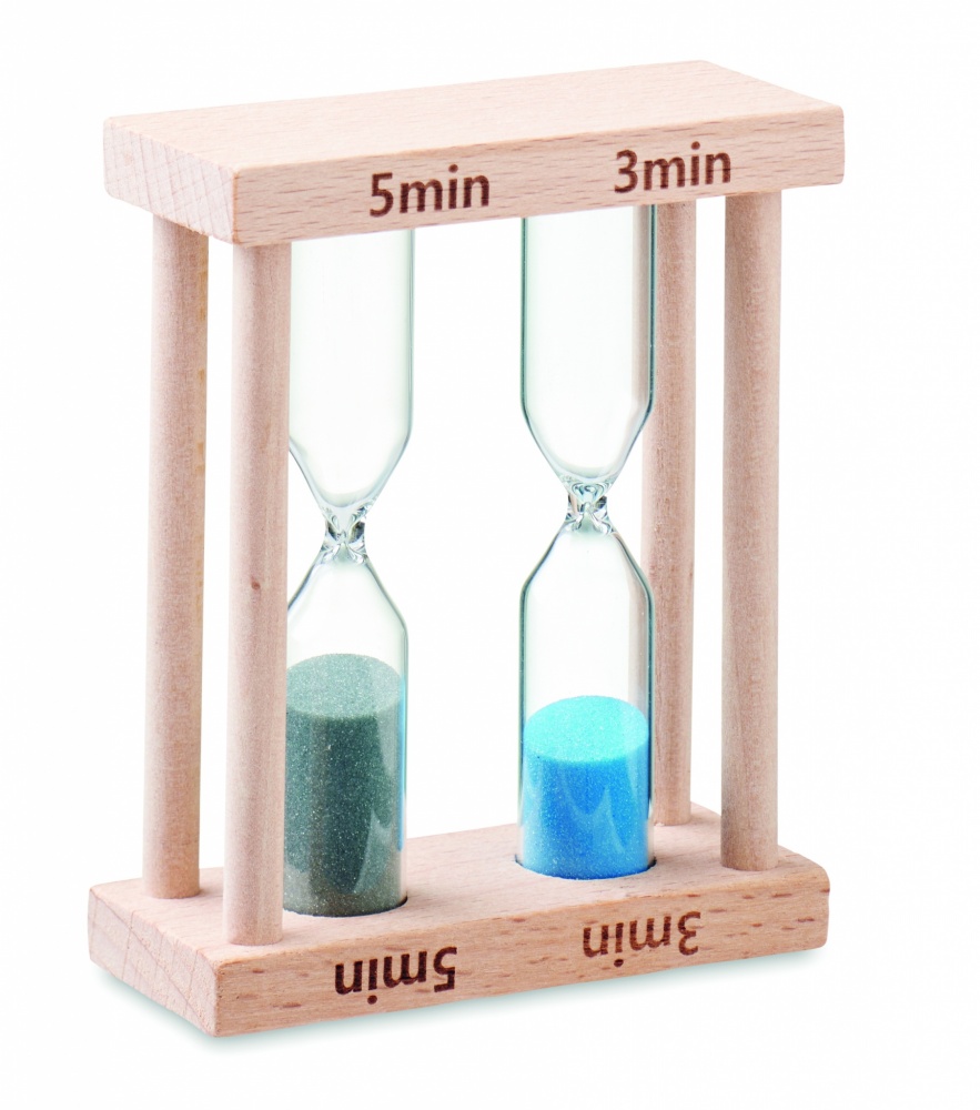 Logotrade promotional giveaway image of: Set of 2 wooden sand timers