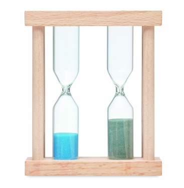 Logotrade promotional merchandise photo of: Set of 2 wooden sand timers