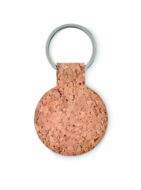 Logotrade promotional merchandise image of: Round cork key ring Mikkeli