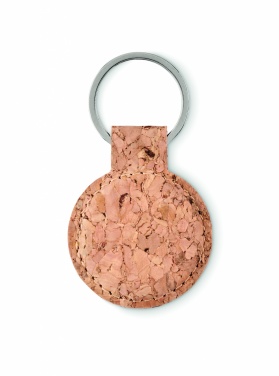 Logotrade business gifts photo of: Round cork key ring Mikkeli