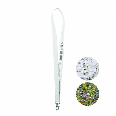 Logo trade promotional products image of: Seed paper lanyard w/hook
