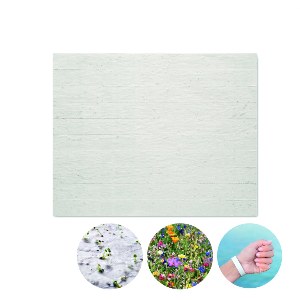Logo trade promotional gifts image of: Sheet of seed paper wristbands
