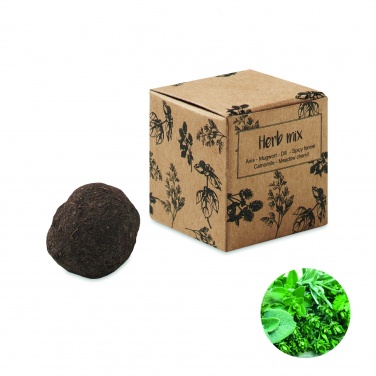 Logo trade promotional merchandise picture of: Herb seed bomb in carton box