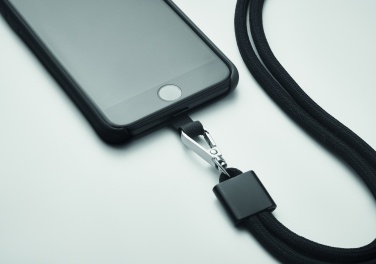 Logotrade promotional product picture of: RPET Phone holder lanyard