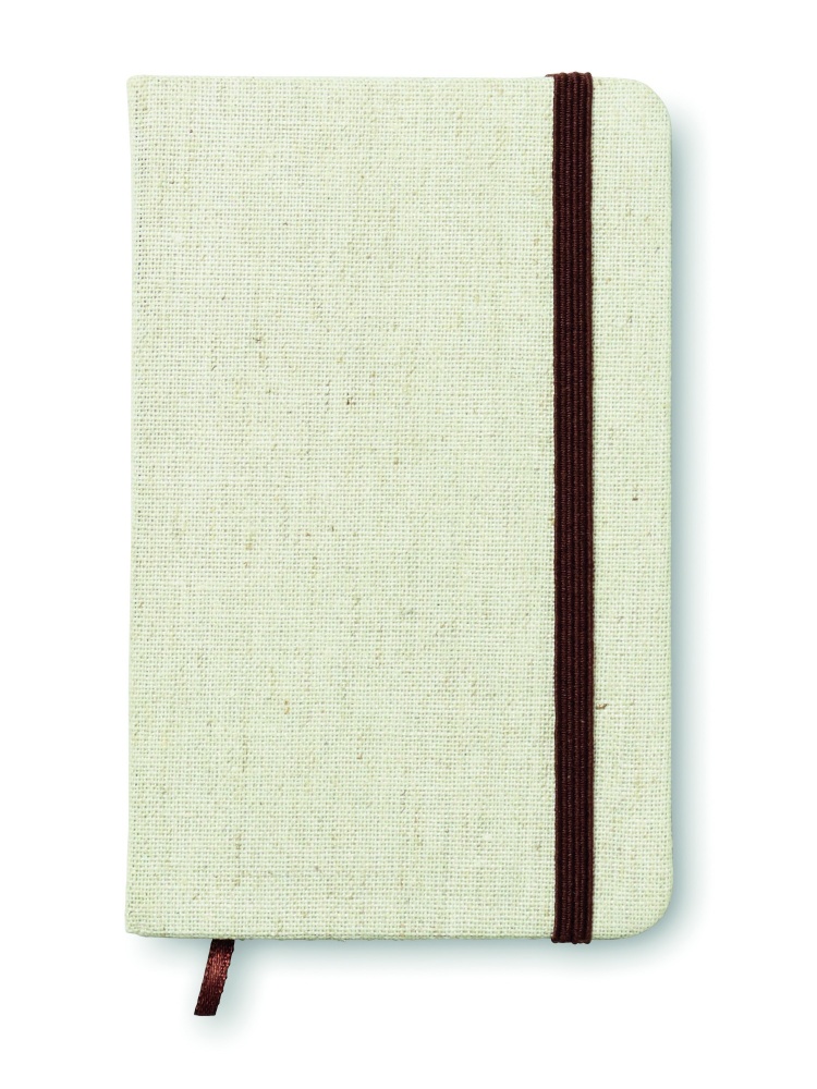 Logotrade advertising products photo of: A6 canvas notebook lined
