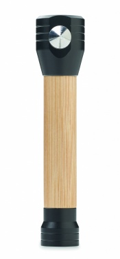 Logo trade corporate gift photo of: 3-in-1 bamboo flashlight with an emergency hammer and seatbelt cutter