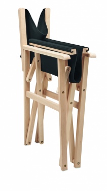 Logo trade promotional giveaways picture of: Foldable wooden beach chair
