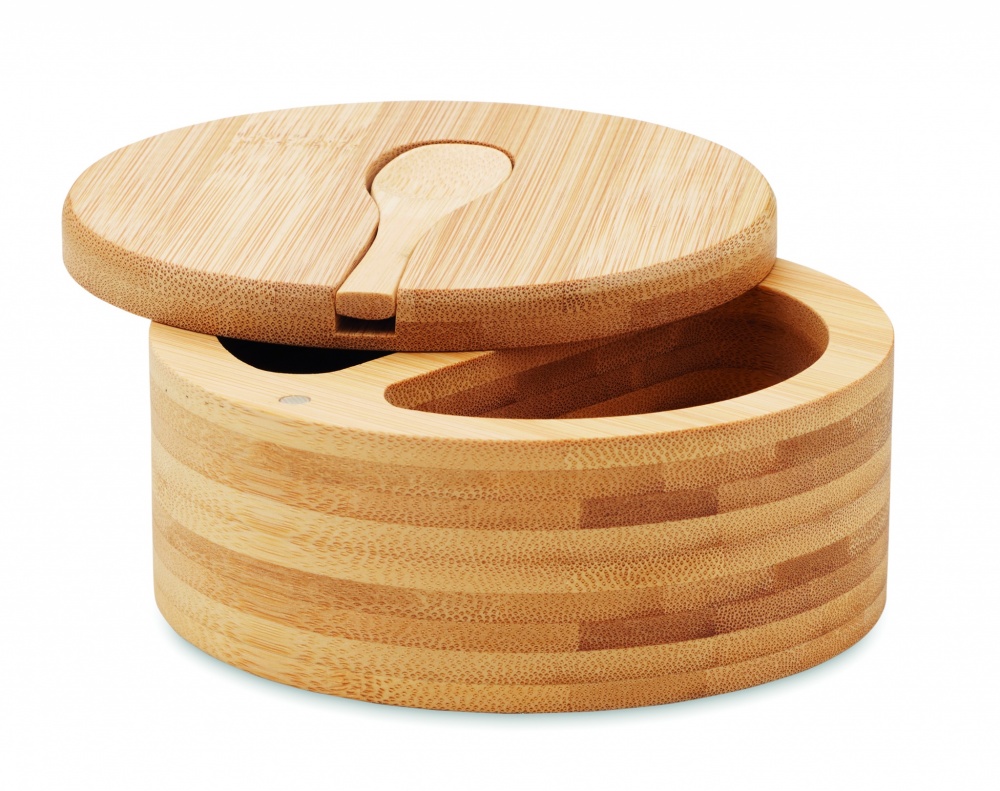 Logo trade promotional gifts image of: Salt and pepper bamboo box
