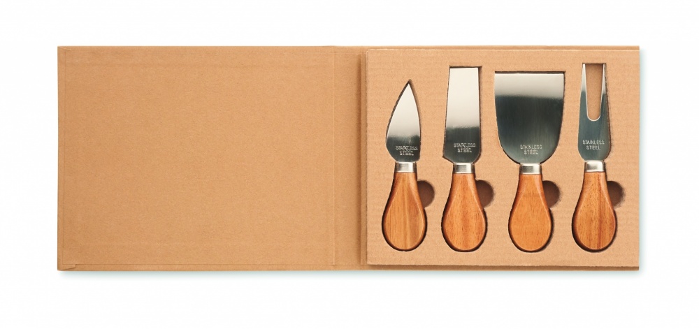 Logo trade corporate gifts image of: Set of 4 cheese knives