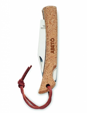 Logo trade advertising products picture of: Foldable knife with cork