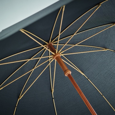 Logo trade promotional giveaways picture of: 23,5 inch RPET/bamboo umbrella