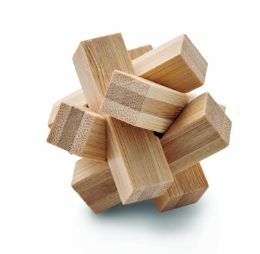 Logo trade promotional gifts image of: Bamboo brain teaser star shape