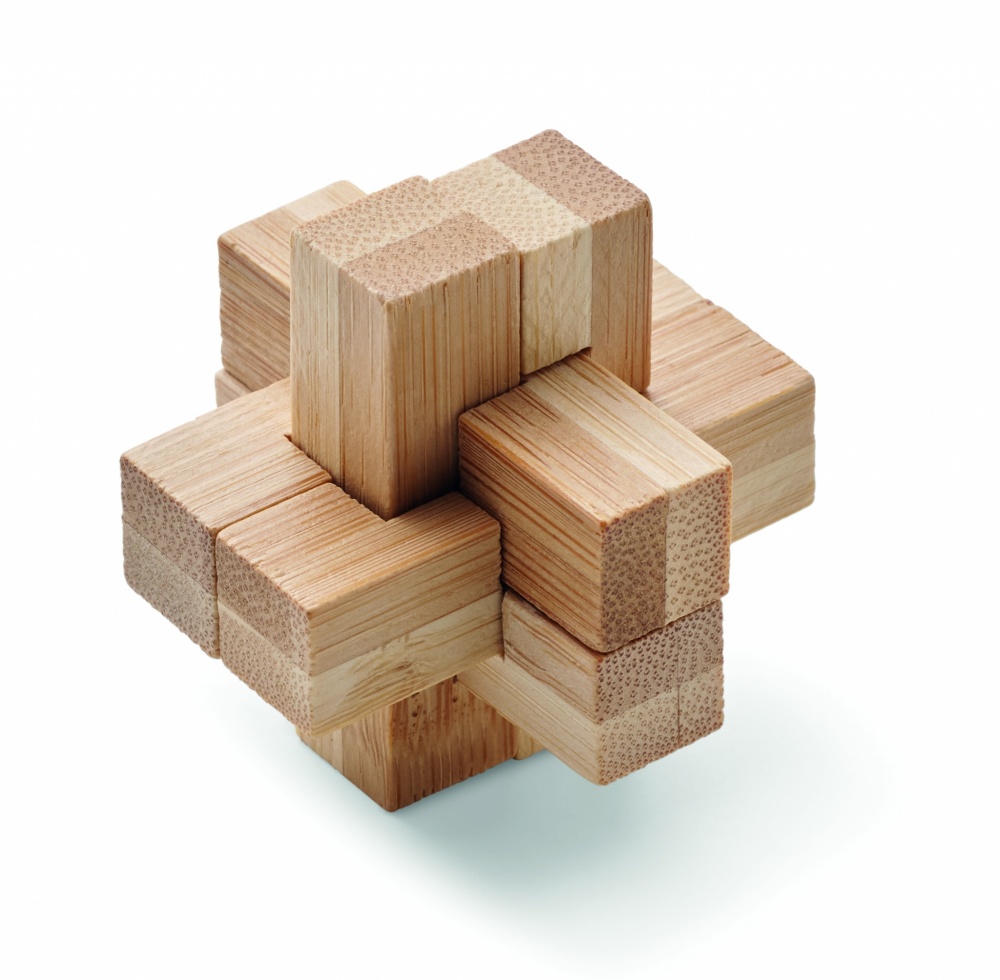 Logotrade promotional gift image of: Bamboo brain teaser puzzle