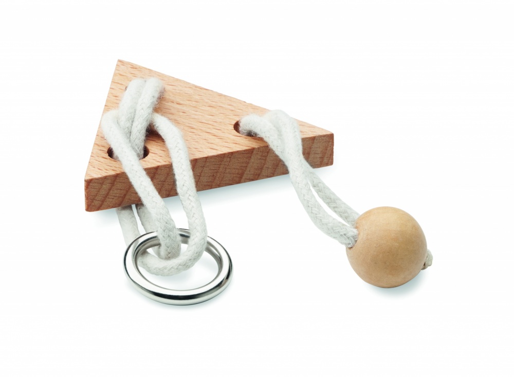 Logotrade promotional item picture of: Wooden brain teaser triangle
