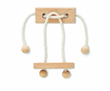 Logo trade promotional giveaways image of: Wooden brain teaser rectangle
