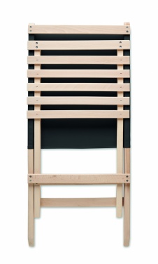 Logo trade promotional giveaway photo of: Foldable wooden beach chair