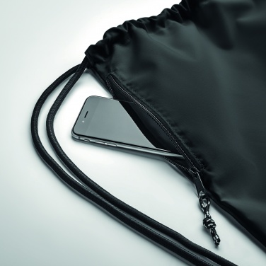 Logotrade promotional gift picture of: Large drawstring bag 300D RPET
