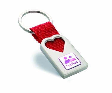 Logotrade promotional product image of: Heart metal key ring Kemi