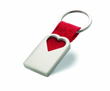 Logo trade promotional products image of: Heart metal key ring Kemi