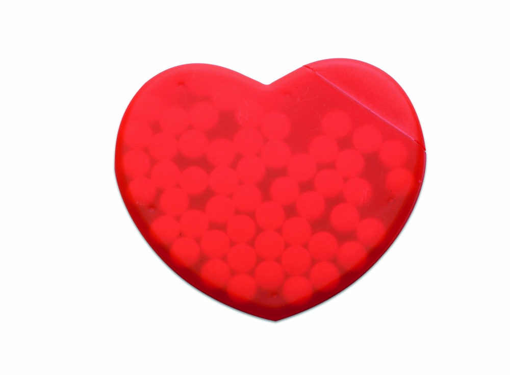 Logo trade advertising product photo of: Heart shape peppermint box