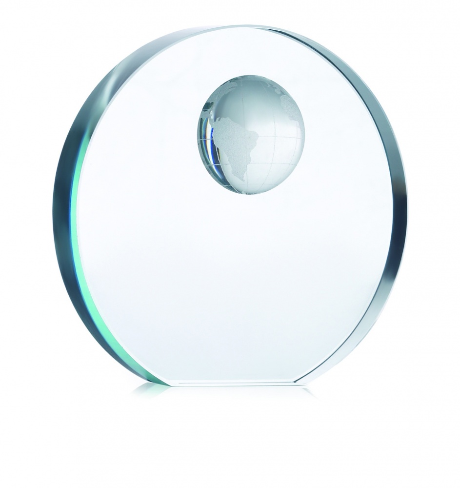 Logotrade promotional giveaway image of: Globe glass trophy