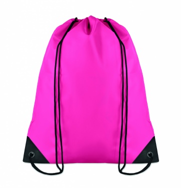 Logo trade promotional items image of: 190T Polyester drawstring bag